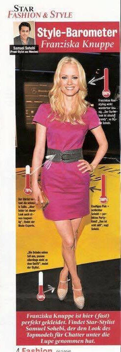 Franziska Knuppe — red carpet look, analyzed by Samuel Sohebi in Chatter Magazine Franziska Knuppe red carpet look analyzed by Samuel Sohebi in Chatter Magazine fashion column