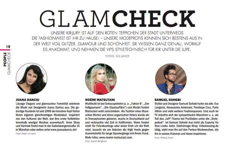 KIR München – Glamcheck Jury & Celebrity Styling Expertise Samuel Sohebi KIR Munich Glamcheck jury fashion expert celebrity styling magazine feature Munich fashion scene